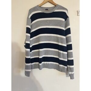 Men's Vintage Retro Y2K 90s 00s Striped Sweater Xl Trendy Throwback Genuine